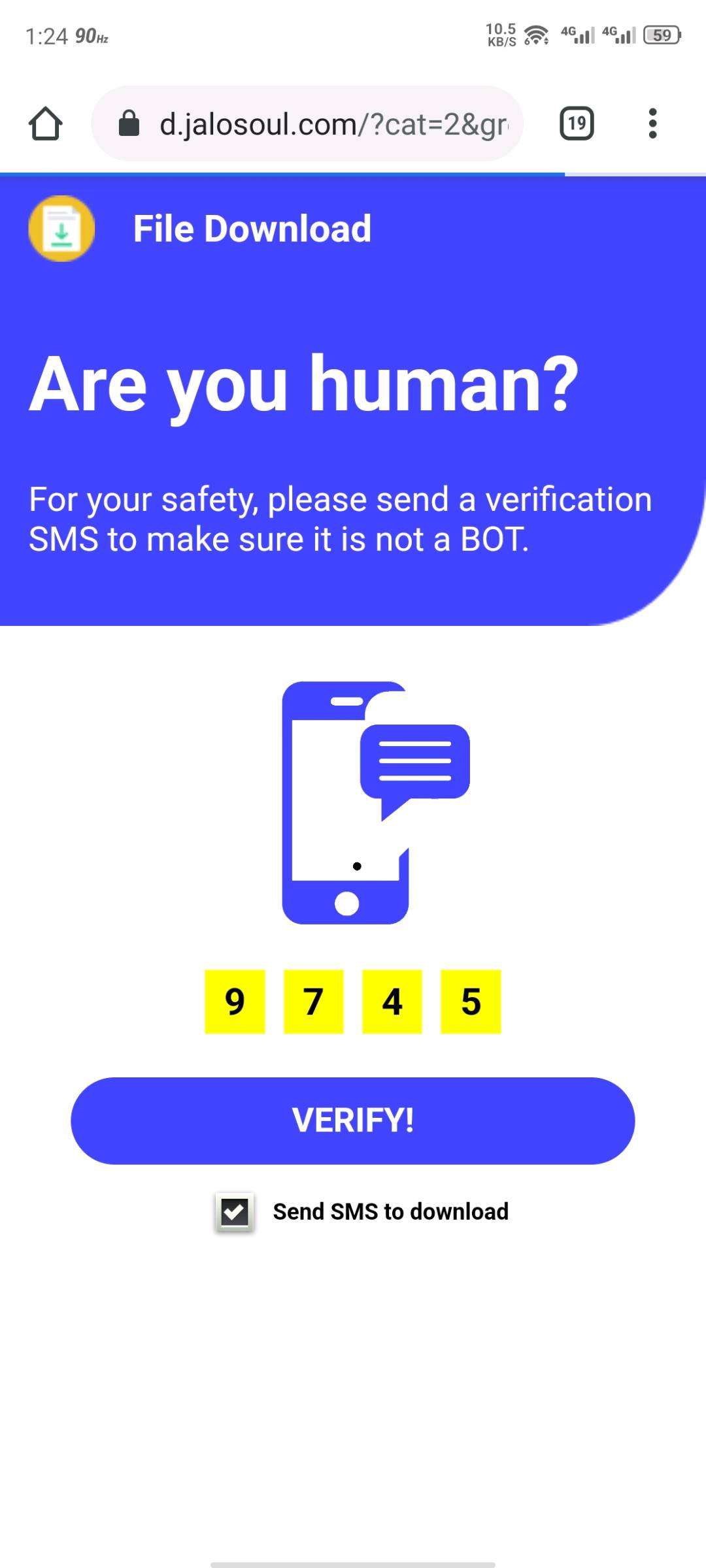 这下载链接都是怎么回事，让我发短信到国外？