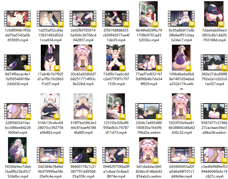 [2D动画/同人/CV语音/1080HD/合集]梅泽 一手：Buckethead东方同人作品