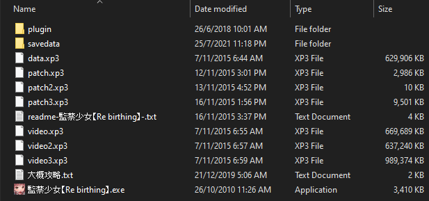 [PC/SLG/动态CG/生肉] 監禁少女Re:birthing [.rar 2.47GB]