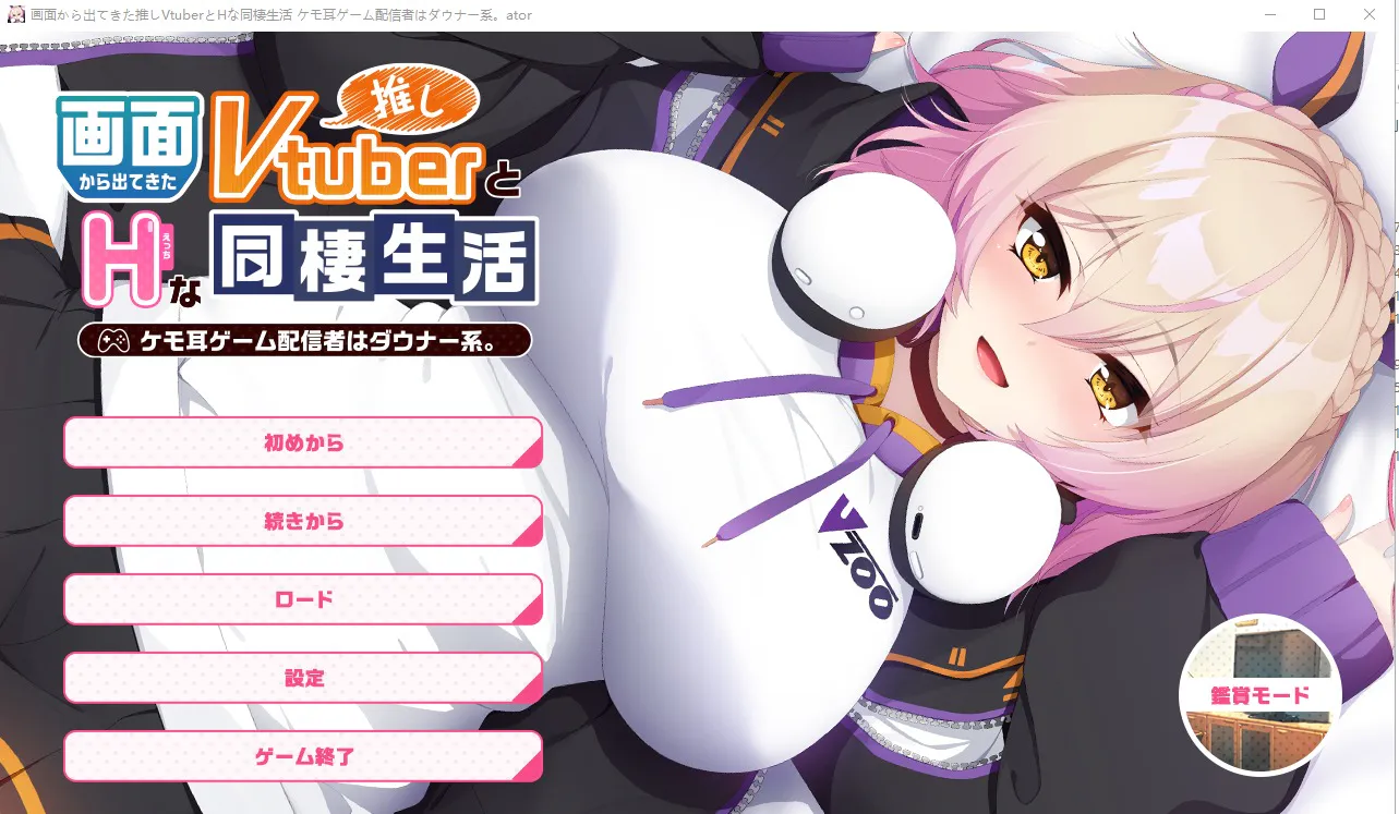 A11944[ADV/汉化]画面中出现的推荐Vtuber和h的同居生活1~凯凯耳游戏发布者是唐娜系AI汉化版[900M]