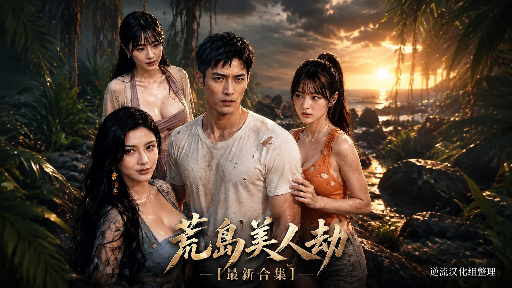 [整理][Ai短剧]荒岛美人劫[1-4集][百度云][2.34G]