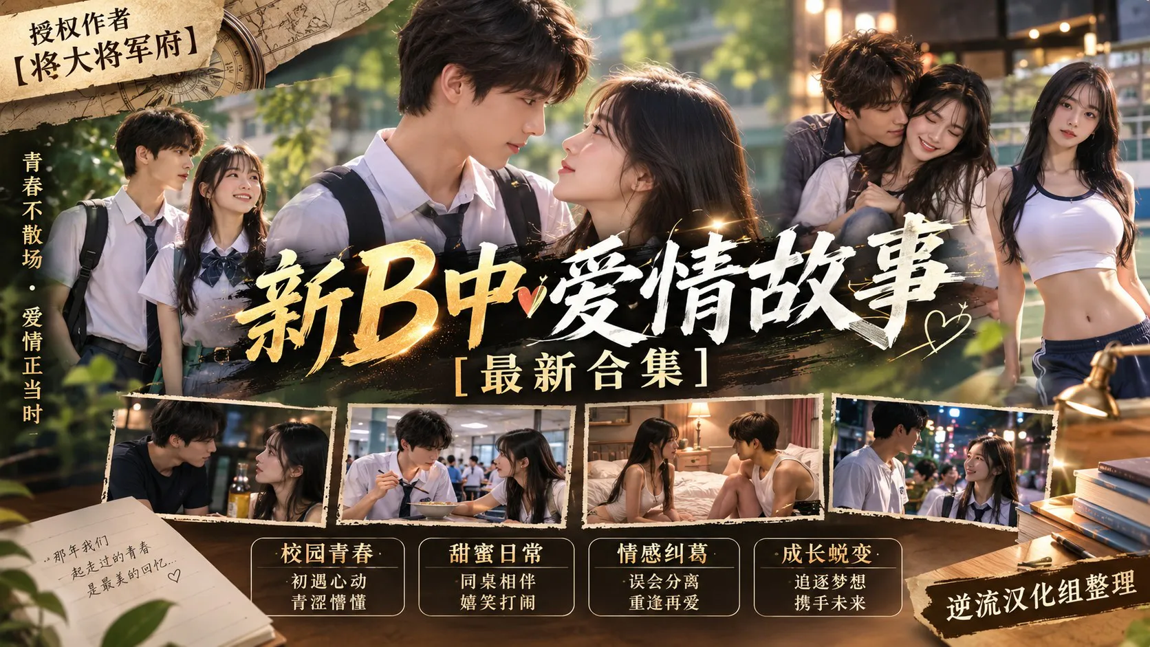 [汉化][Ai短剧][新B中爱情故事][新作者篇][百度云][5.62G]
