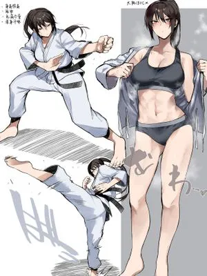 汗だく空手お姉さん