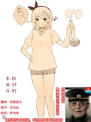 ライザがナイスバディになる薬を飲んだら予想以上に成長してしまった絵(ライザのアトリエ)[中訳]