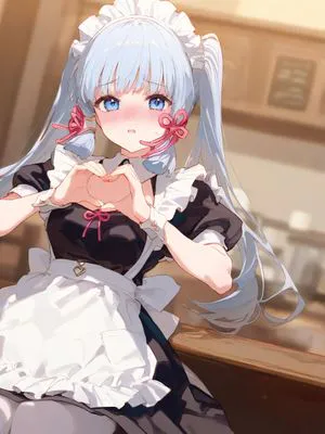彼女とメイドコスプレで遊ぶ